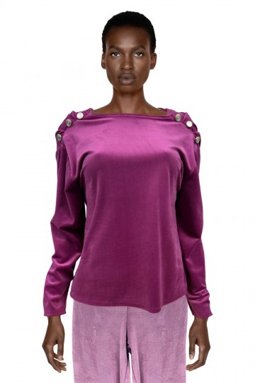 Purple top with long sleeves