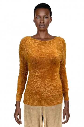 Fluffy mustard sweater