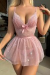 Butterfly pink babydoll