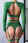 Green sexy lingerie set