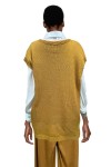 Mustard Oversized sleeveless sweater