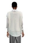 Pull sans manches oversize blanc