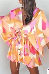 Patterned multicolor dress