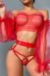Red sexy lingerie set