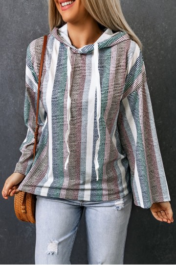 Pull à capuche multicolore