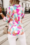 Camisa abstracta multicolor