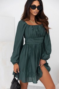 Robe drapée verte