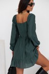 Robe drapée verte