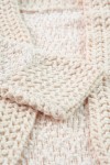 Cardigan ouvert sur le devant en tricot Popcorn abricot