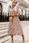 Multicolor mid-length dress