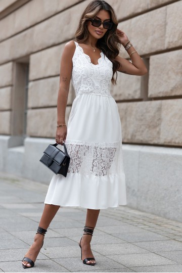vestido de encaje blanco