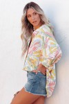 Multicolor abstract pattern shirt