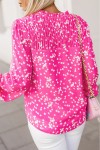 Pink patterned blouse