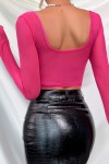 Fusia corset with long sleeves