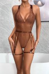 Sexy brown bodysuit