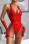 Sexy red bodysuit