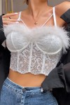 White lace bustier