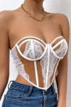 White and brown bustier