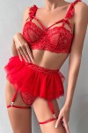 Sexy Red lace lingerie set