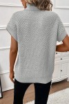 grey sleeveless sweater