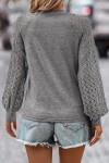 Gray raglan sleeve sweater