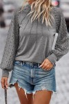 Gray raglan sleeve sweater