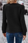 black puff sleeve sweater