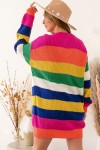 Multicolored striped vest