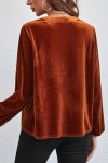 Blusa de terciopelo naranja