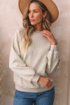Beige textured sweater