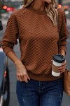 Brown textured sweater