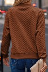 Brown textured sweater