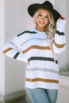 White striped sweater