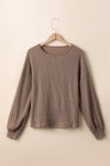 Taupe bubble sweater