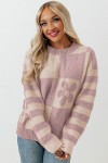 Pink patterned sweater