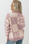 Pink patterned sweater