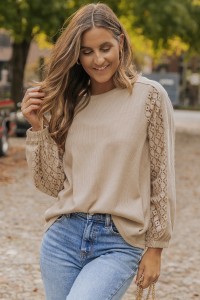nude embroidery sweater