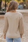 nude embroidery sweater