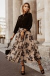 Beige patterned skirt