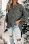 Pull gris oversize