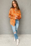 orange satin shirt