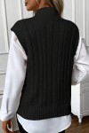 Black cable knit sweater