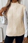 crem cable knit sweater
