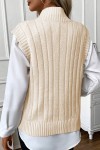 crem cable knit sweater