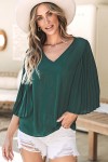 Green blouse with XL sleeves
