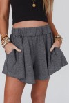 Gray pleated skirt short