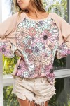 Floral print sweater