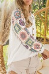 Multicolored Aztec pattern sweater