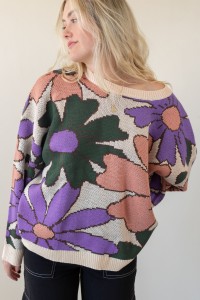 Multicolored oversized sweater