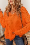 Orange crochet sweater